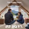 Inflatable Tents for Camping, 3-5 Person Easy Setup Blow up Tent with Hand Pump, 300D Oxford 4 Season Glamping Tent with Stove Jack 2 Doors & 2 Mesh