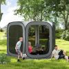 11 x 11ft Pop Up Screen Tent, UPF50+ Portable Camping Gazebo Screen House with Carry Bag, Dark Gray