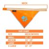 Orange Dog Bandana M Size Hi Visibility Reflective Blaze Orange Bandana for Medium Small Pets Safety Accessories for Walking Camping and Off Leash Ex