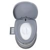 Portable Toilet for Camping, Porta Potty with 1.3 Gal Detachable Inner Bucket & Removable Paper Holder, Commode with Dual Lids, Travel Toilet for Adu