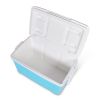 48 QT Laguna Hard Sided Ice Chest Cooler, Aqua Blue and White
