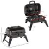 14" Portable Charcoal Grill, Tabletop Outdoor Small Grill with Heat Preservation Net, Venting System, Foldable Legs, Travel Size BBQ Perfect for Camp