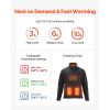 Heated Fleece Jacket for Women, Heated Sweatshirt with 7.4V 16000mAh Rechargeable Power Bank Pack, 6 Heating Zones, 3 Temp Levels, 3h/6h/10h Warmth,