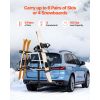 Hitch Mounted Ski & Snowboard Rack, Fits 2-Inch Receiver, Carries up to 6 Pairs of Skis or 4 Snowboards, Hitch-Mounted Rack for Car with Key Lock, Se