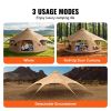 Canvas Tent, 4 Seasons 5 m/16.4 ft Bell Tent, Canvas Tent for Camping with Stove Jack, Breathable Yurt Tent for up to 8 People, Family Camping Outdoo