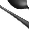 48-Piece Black Silverware Set with Steak Knives, Food-Grade Stainless Steel Flatware Utensils for 8, Mirror Finished Cutlery Set, Dishwasher Safe Eat