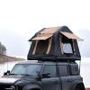 Foldable 2-3 People Amphibious Inflatable Car Roof Top Tent for camping Outdoor Glamping Camping Tent for SUV,Truck( Two-tone Style, Khaki & Black)
