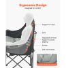 Double Camping Chair, Oversized Two Person Camp Chair with 660 lbs Heavy Duty Support, with Dual Cup Holders, Wine Glass Holders, Magazine Straps, Ca