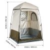 Camping Shower Tent, 1 Room, Foldable Privacy Tent Changing Room with Ground Stakes, Ropes, Carry Bag, and Crossbar, 210D Oxford Fabric with Silver C