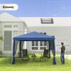 10' x 10' Pop Up Canopy Tent with Netting, Instant Gazebo, Screen House Room with Carry Bag, Height Adjustable, for Outdoor, Garden, Patio, Camping,