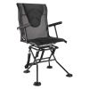 Hunting Chair, 360° Silent Swivel, Foldable Portable Blind Chair, Heavy-Duty Steel Frame Ground Stool Seat, with Armrests, Adjustable Carry Strap, An