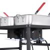 Outdoor Propane Deep Fryer, Dual-Tank 18QTx2 Commercial Fryer, Multi-Purpose Portable Frying Cart with Wheel, 3 Basket, 2 Thermometer, Stainless Stee