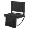 Stadium Seat, Folding Bleacher Chair with Back Support and Thick Cushion, Padded Stadium Seat for Bleacher Includes Shoulder Strap, Hooks, Cup Holder