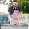 Portable Stainless Steel Folding Charcoal Grill with Barbecue Grate Large Outdoor BBQ Grill for Cooking Camping Hiking Picnic Backyard Garden Patio E