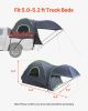 Pickup Truck Tent, Fits 5.0-5.2 ft Truck Tents for Camping, Waterproof PU2000 mm 2-3 Person Sleeping Truck Bed Tent, Sturdy Truck Bed Camper Shell wi
