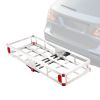 49.4 x 22.4 x 7.1 in Hitch Cargo Carrier, 500lbs Loading Capacity Trailer Hitch Mounted Cargo Basket, Rust-proof Aluminum Luggage Carrier Rack Fits 2