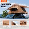 Rooftop Tent Hard Shell, Naturnest Rooftop Tent Hardshell for 2-3 Person, Folding Hard Shell Roof Top Tent with Telescopic Ladder Mattress PVC Cover