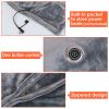 Wearable USB Heated Blanket Shawl, Portable Heated Blanket, 3 Gears 8 Heating Zones Cordless Zip Heated Throw Blanket for Women, Outdoor, Office, Cam