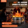 Smokeless Fire Pit Stove Bonfire, H: 18 in x Dia: 28 in ,Wood Burning Fireplaces with Removable Ash Pan, SUS430 Stainless Steel inner Portable Outdoo
