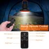 Portable Camping Lantern Fan 10000mAh Battery Powered Hanging Fan USB Rechargeable Tent Fan with 4 Light Modes 3 Wind Modes Emergency Power Bank Remo