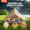 Canvas Bell Tent, 4 Seasons 6 m/19.68 ft Yurt Tent, Canvas Tent for Camping with Stove Jack, Breathable Tent Holds up to 10 People, Family Camping Ou