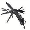 1pc 16-in-1 Multifunctional Pocket Knife Set with Keychain Holder, Scissors, Bottle Opener, Saw, and Camping Combination Tool - Essential Outdoor Gea