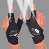 1pc Rechargeable Led Flashlight Fishing Gloves With Hook-and-loop Fastener For Outdoor Fishing Camping Hiking; Christmas Gifts For Dads Boyfriends Hu