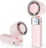Portable Handheld Turbo Fan - Foldable Mini Fan with Air Turbo Tech, 1-199 Speed Adjustment, 20H Runtime, LED Display, Battery-Powered for Indoor/Out