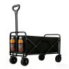 680LBS Heavy Duty Folding Wagon Cart, All-Terrain Collapsible Utility Wagon with Extra Large Capacity, Compact Foldable Pull Cart for Camping, Grocer