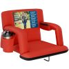 Alpcour Reclining Stadium Seat - Waterproof Foldable Camping Chair with Extra Thick Padding and Wide Back Support