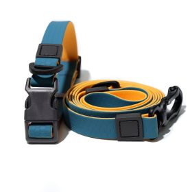 Waterproof Wear-Resistant & Tear-Proof Two-color honeycomb embossed traction rope set  Anti-Slip Buckle Easy-to-Clean 4.92FT Adjustable Length Beach (Color: Blue-orange, size: 2.0cm*150cm)