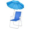 Folding Beach Chair with Umbrella for Adults, Lightweight Porable Camping Chair with 265lbs Capacity for Travel Picnic Concert & Outdoor Activities,