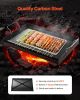 Carbon Steel Griddle, 24x16 inch Universal Flat Top Rectangular Plate, Gas Grill Griddle for BBQ Grill, Teppanyaki, Portable Family Cookware with Han