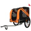Large Folding Bike Trailer for Dogs – 120LB Capacity All-Terrain Pet Carrier, Durable Steel Frame for Cycling, Jogging, Camping & Outdoor Adventures,