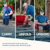 Alpcour Reclining Stadium Seat - Waterproof Foldable Camping Chair with Extra Thick Padding and Wide Back Support