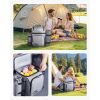 Picnic Backpack, Beach Picnic Backpack Bag for 4 Person with Insulated Cooler Compartment, Detachable Bottle/Wine Holder, Lightweight Blanket, Plates