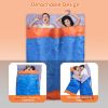 3 People Sleeping Bag for Adult Kids Lightweight Water Resistant Camping Cotton Liner Cold Warm Weather Indoor Outdoor Use 3 Season with Sack for Spr