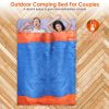 3 People Sleeping Bag for Adult Kids Lightweight Water Resistant Camping Cotton Liner Cold Warm Weather Indoor Outdoor Use 3 Season with Sack for Spr