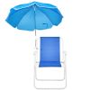 Folding Beach Chair with Umbrella for Adults, Lightweight Porable Camping Chair with 265lbs Capacity for Travel Picnic Concert & Outdoor Activities,