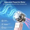 Portable Handheld Turbo Fan - Foldable Mini Fan with Air Turbo Tech, 1-199 Speed Adjustment, 20H Runtime, LED Display, Battery-Powered for Indoor/Out