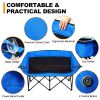 Oversized Heated Camping Chair, Patio Lounge Chairs with 3 Heat Levels, Portable Folding Heated Chair Round Moon Saucer Folding Lawn Chair Outdoor Ch