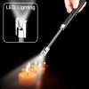Lighter Electric Lighter Rechargeable Arc USB Candle Lighters With LED Battery Display; Flexible Neck Windproof Flameless Plasma Long Lighters For Ca