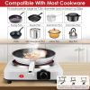 1200W Electric Infrared Single Burner Portable Heating Hot Plate Stove Countertop RV Hotplate with 7.5' Glass Cooktop Stepless Temperature Adjustment