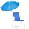 Folding Beach Chair with Umbrella for Adults, Lightweight Porable Camping Chair with 265lbs Capacity for Travel Picnic Concert & Outdoor Activities,