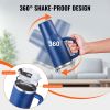 40 oz Insulated Water Bottle, Stainless Steel Sports Coffee Cup with Lid, Handheld Travel Coffee Mug Double Walled, Camping Hydration Flask Leakproof